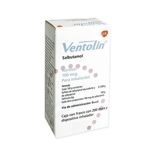 Ventolin Aerosol 100Mcg Con Disp 200D (Salbutamol)