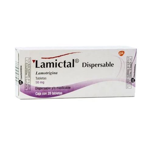 Lamictal Dispersable 50Mg Con 28 Tabletas (Lamotrigina)