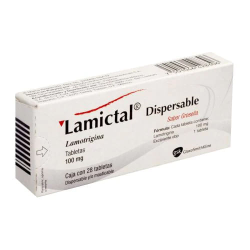 Lamictal Dispersable 100Mg Con 28 Tabletas (Lamotrigina)