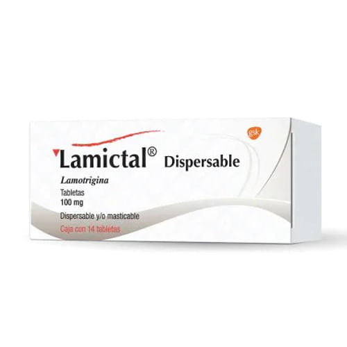 Lamictal Dispersable 100Mg Con 14 Tabletas (Lamotrigina)