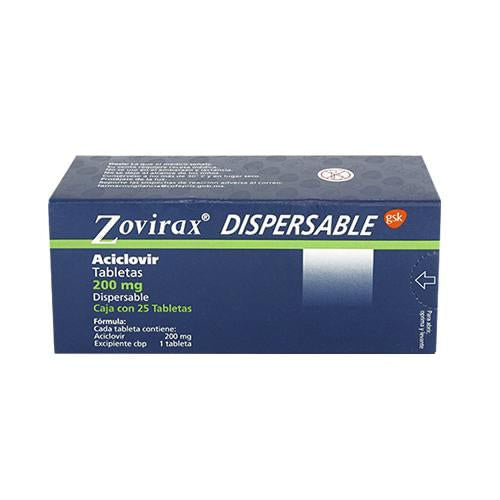 Zovirax 200Mg Con 25 Tabletas (Aciclovir)