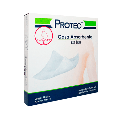 Gasa Estéril Protec 10X10Cm Con 10 - WeCare Pharma