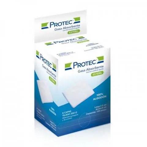 Gasa Estéril Protec 7.5X5Cm Con 100 - WeCare Pharma