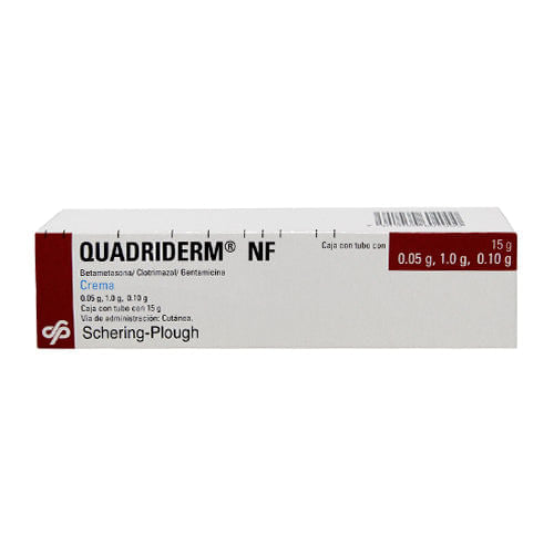 Quadriderm Nf Crema 0.05G/1G/0.10G 15G (Betametasona/Clotrimazol/Gentamicina)