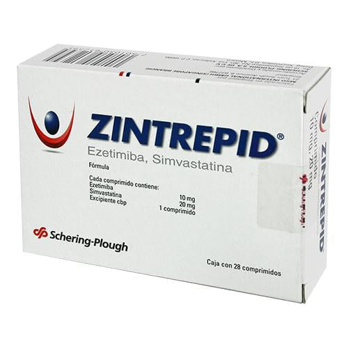 Zintrepid 10Mg/20Mg Con 28 Tabletas (Ezetimiba/Simvastatina)