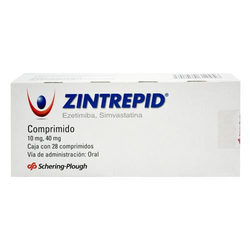 Zintreprid 10Mg/40Mg Con 28 Tabletas (Ezetimiba/Simvastatina)