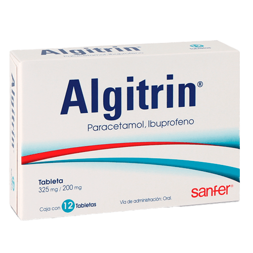 Algitrin 325Mg/200Mg Con 12 Tabletas (Paracetamol/Ibuprofeno)