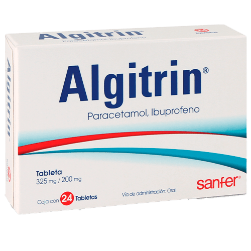 Algitrin 325Mg/200Mg Con 24 Tabletas (Paracetamol/Ibuprofeno)