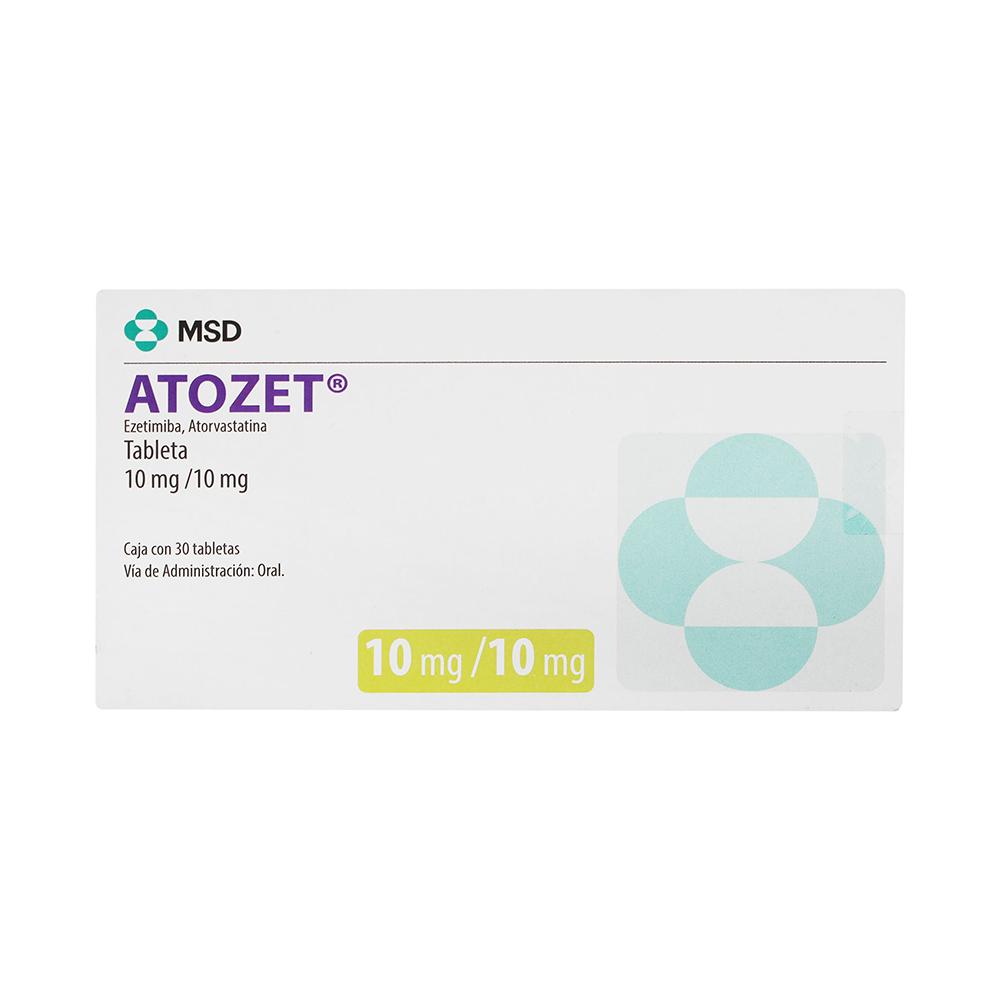 Atozet 10Mg/10Mg Con 30 Tabletas (Ezetimiba/Atorvastatina)