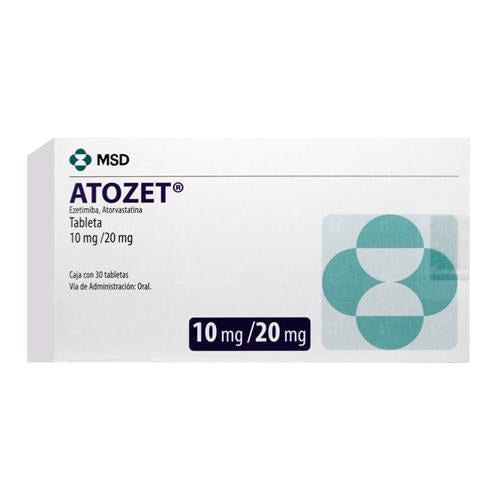 Atozet 10Mg/20Mg Con 30 Tabletas (Ezetimiba/Atorvastatina)