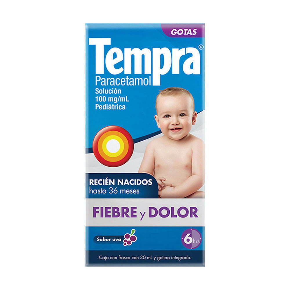 Tempra Ped Gotas 100Mg/Ml 30Ml (Paracetamol)