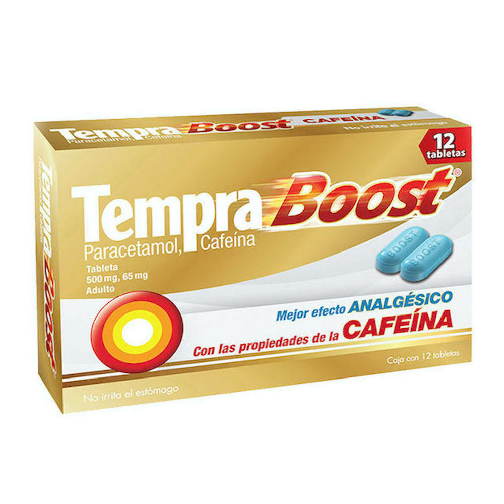 Tempra Boost 500Mg/65Mg Con 12 Tabletas (Paracetamol/Cafeina)