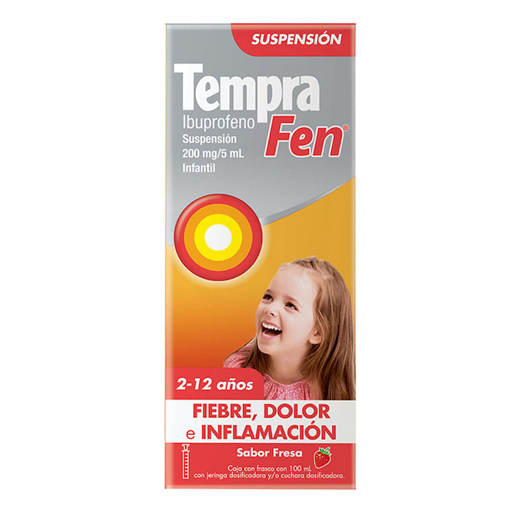 Tempra Fen Suspensión 200Mg/5Ml 100Ml (Ibuprofeno)