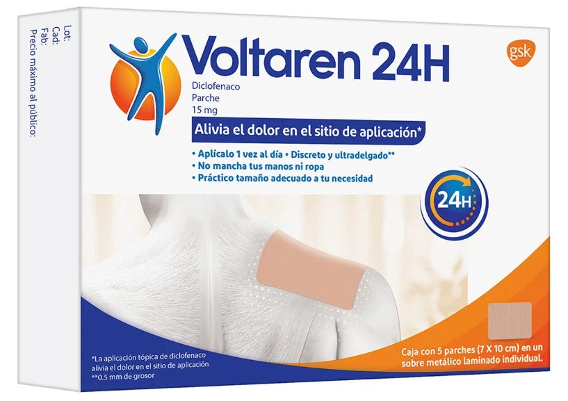 Voltaren 24H Parche 15Mg Con 5 (Diclofenaco)