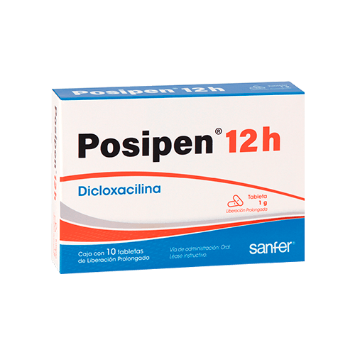 Posipen 12H 1G Con 10 Tabletas (Dicloxacilina)