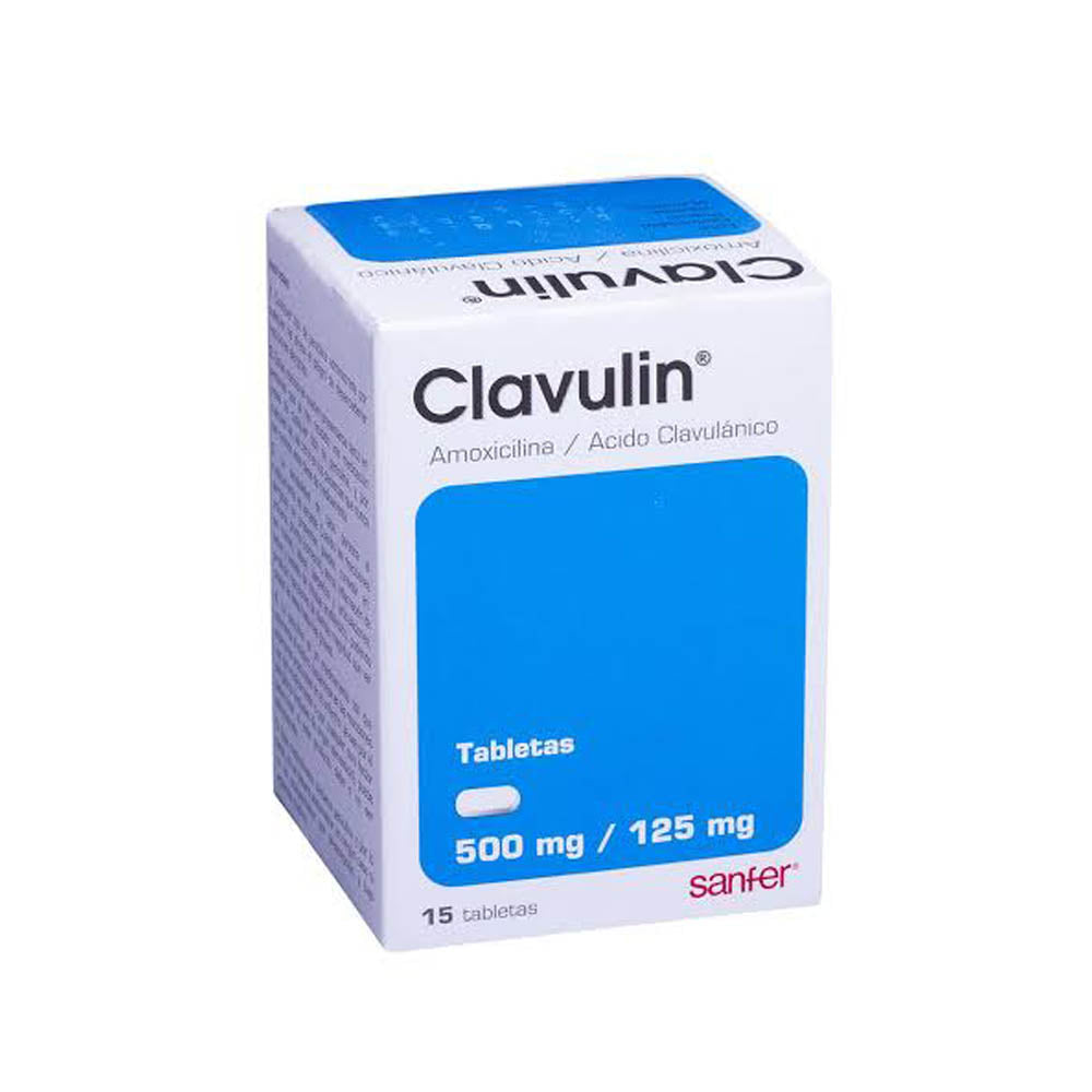 Clavulin 500Mg/125Mg Con 15 Tabletas (Amoxicilina/Acido Clavulanico)