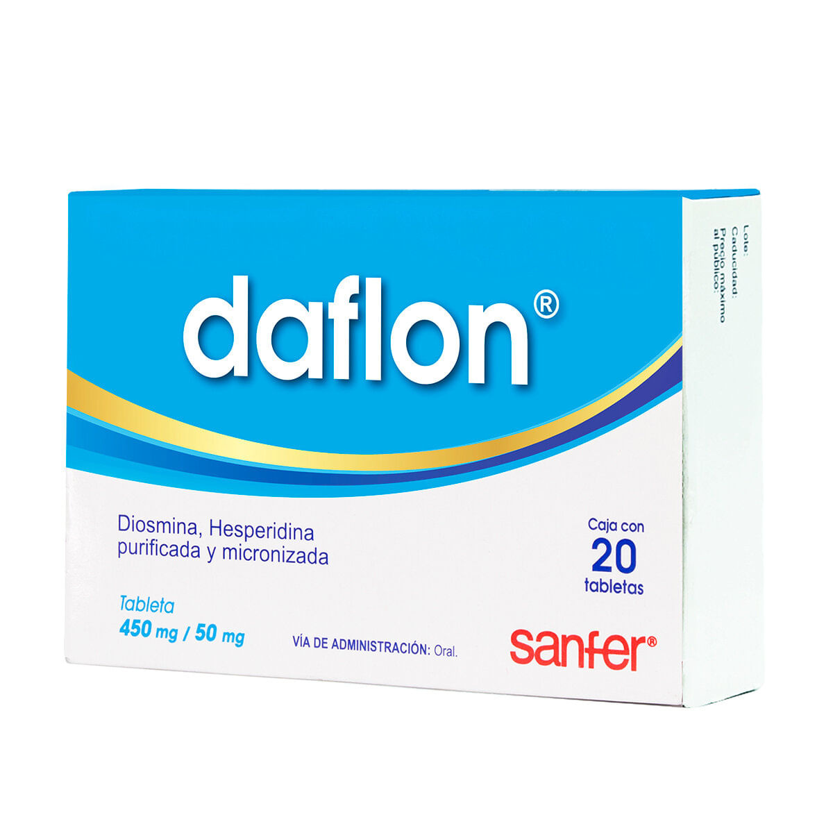 Daflon 450Mg/50Mg Con 20 Tabletas (Diosmina/Hespiridina)