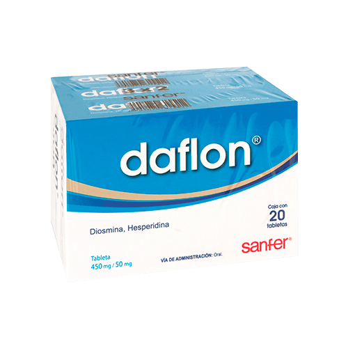 Daflon 500Mg/50Mg Con 20 3Pack Tabletas (Diosmina/Hespiridina)