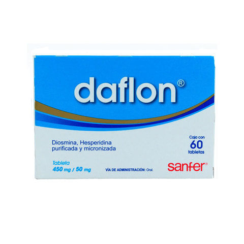 Daflon 450Mg/50Mg Con 60 Tabletas (Diosmina/Hesperidina)