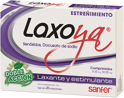 Laxoya 8.6Mg/50Mg Con 20 Comprimidos (Senosidos/Docusato De Sodio)