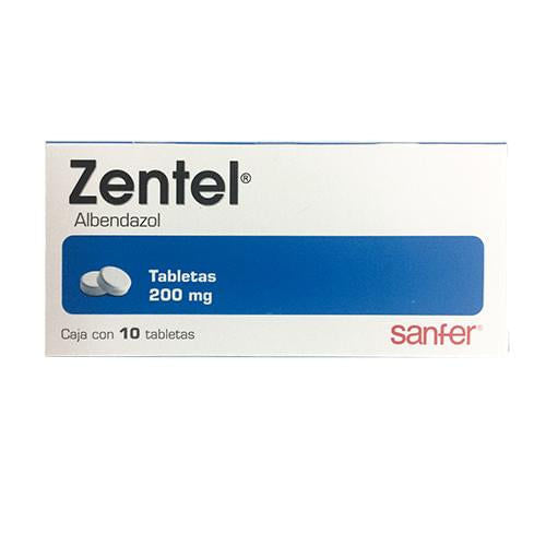 Zentel 200Mg Con 10 Tabletas (Albendazol)