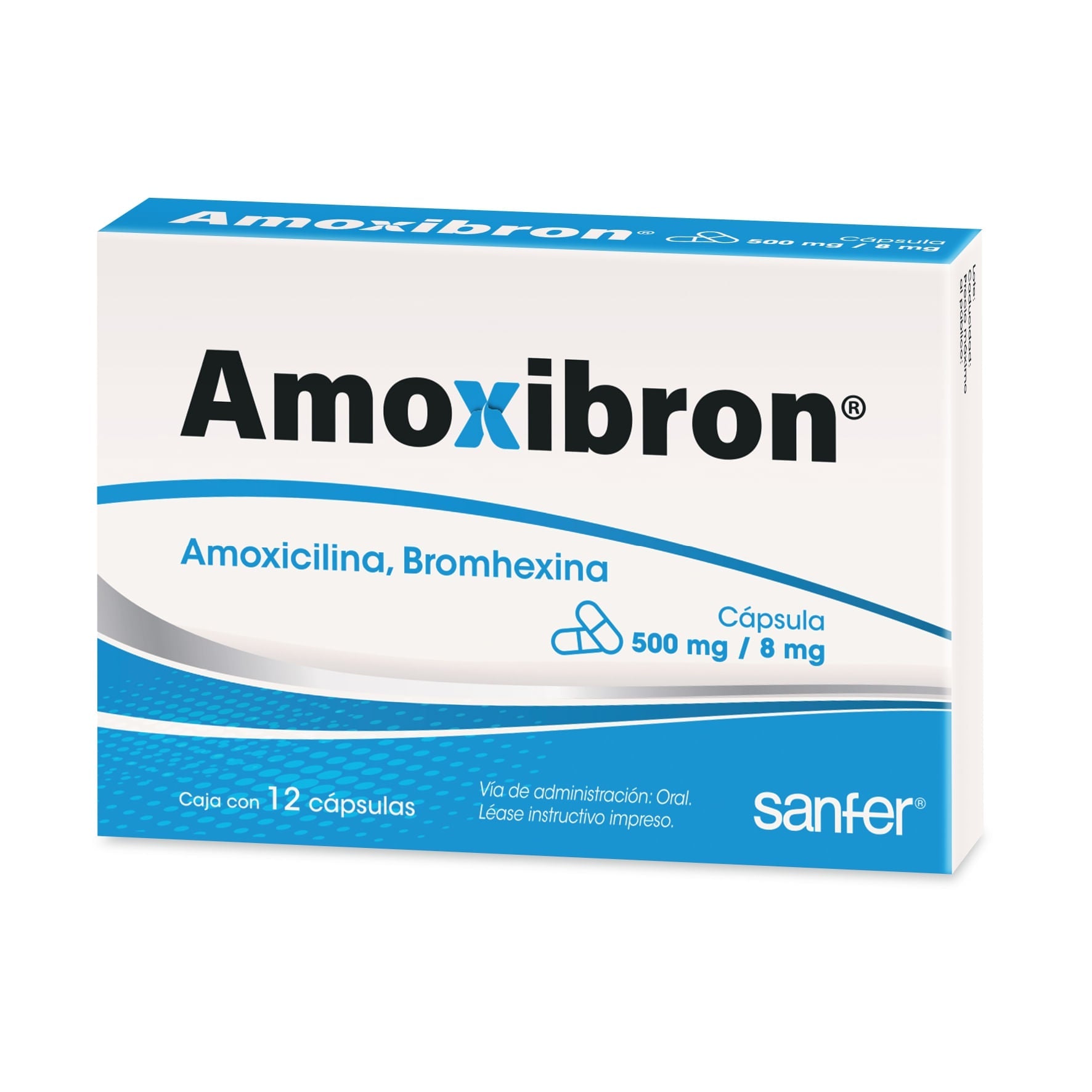 Amoxibron 500Mg Con 12 Capsulas (Amoxicilina/Bromhexina)