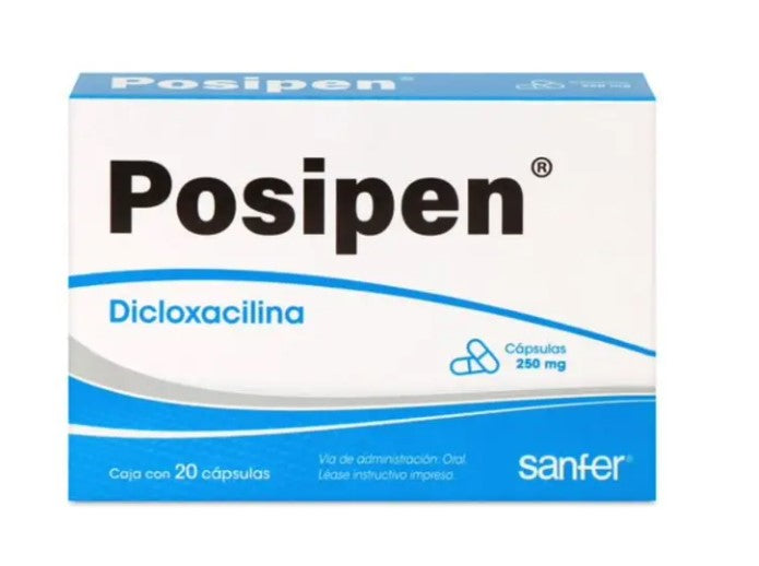 Posipen 250Mg Con 20 Capsulas (Dicloxacilina)