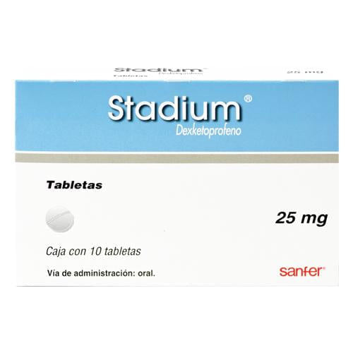 Stadium 25Mg Con 10 Tabletas (Dexketoprofeno)