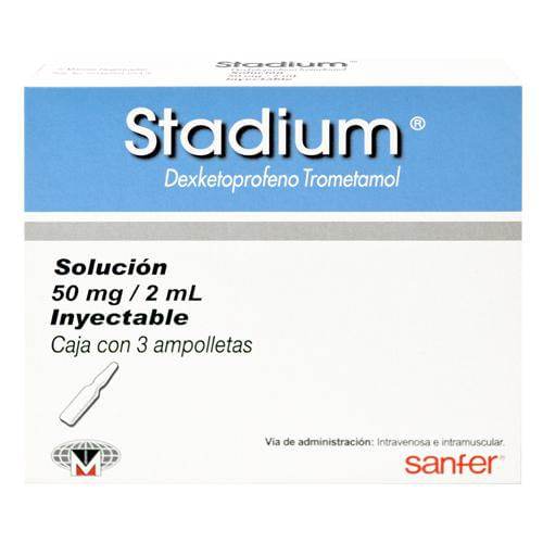 Stadium 50Mg Con 3 Ampulas (Dexketoprofeno Trometamol) - WeCare Pharma