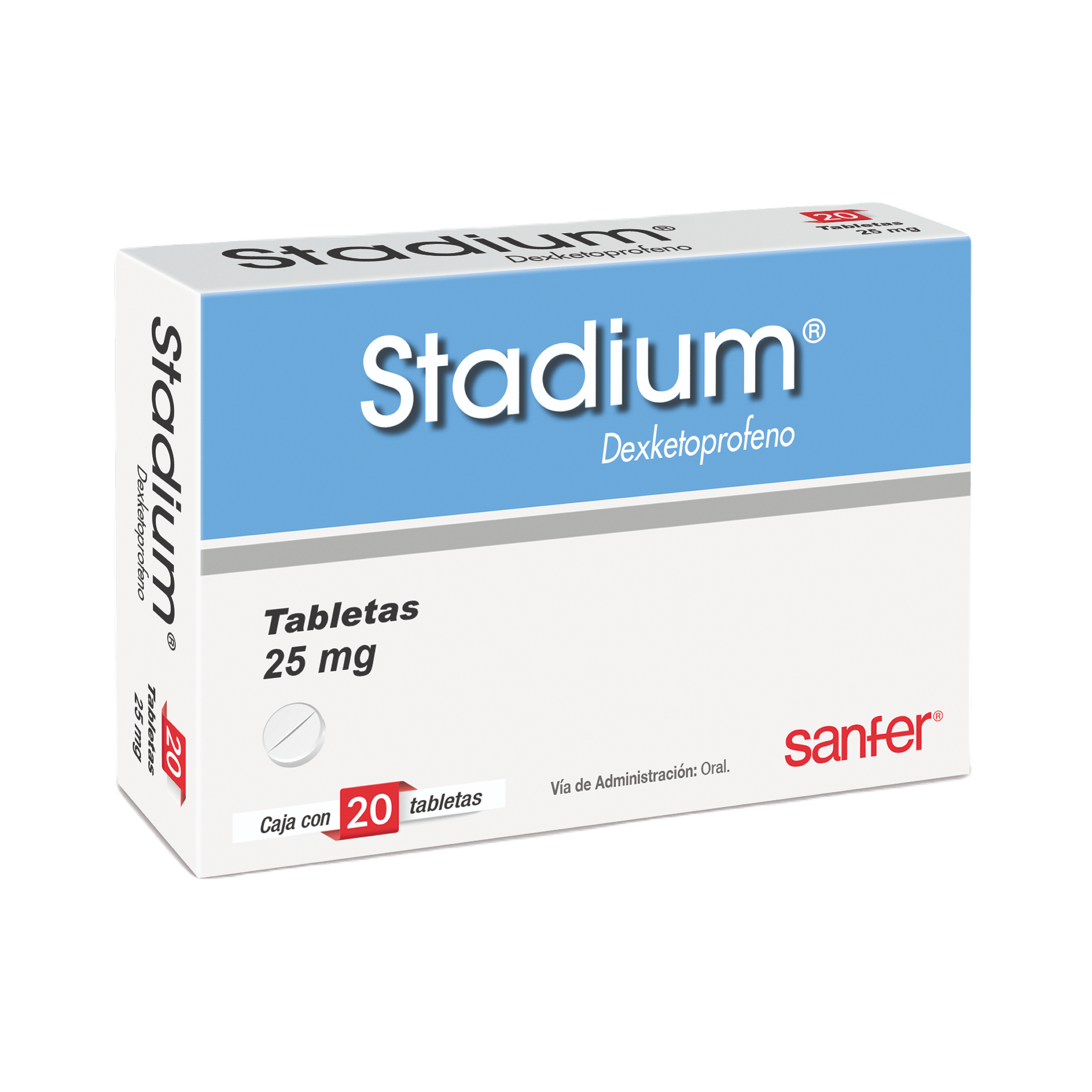 Stadium 25Mg Con 20 Tabletas (Dexketoprofeno)