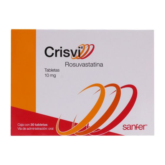 Crisvi 10Mg Con 30 Tabletas (Rosuvastatina)