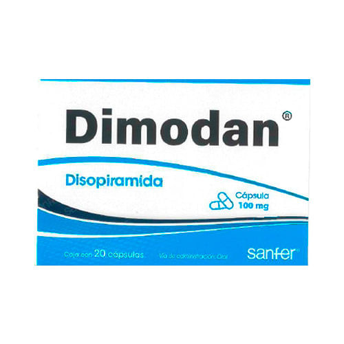 Dimodan 100Mg Con 20 Capsulas (Disopiramida)