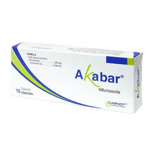 Akabar 200Mg Con 16 Capsulas (Nifuroxazida) - WeCare Pharma