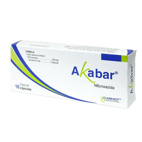 Akabar 200Mg Con 16 Capsulas (Nifuroxazida)