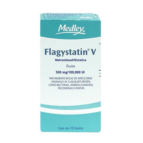 Flagystatin-V Ovulos 500Mg/100 000Unid Con 10 (Metronidazol/Nistatina)