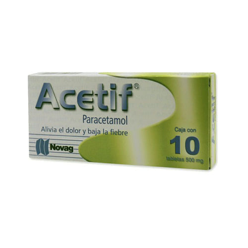 Acetif 500Mg Con 10 Tabletas (Paracetamol)