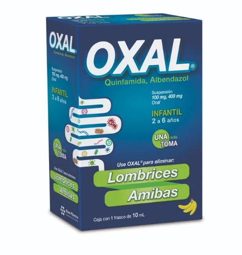 Oxal Inf Suspensión 400Mg/100Ml 10Ml (Quinfamida/Albendazol)