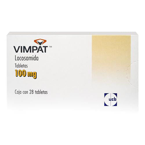 Vimpat 100 Mg Con 28 Tabletas (Lacosamida)