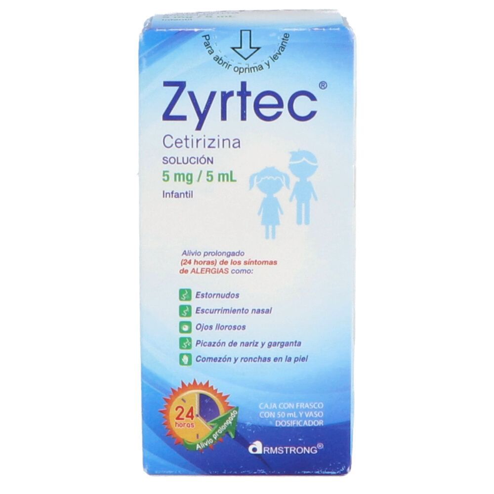 Zyrtec Solución 5Mg/5Ml 50Ml (Cetirizina)