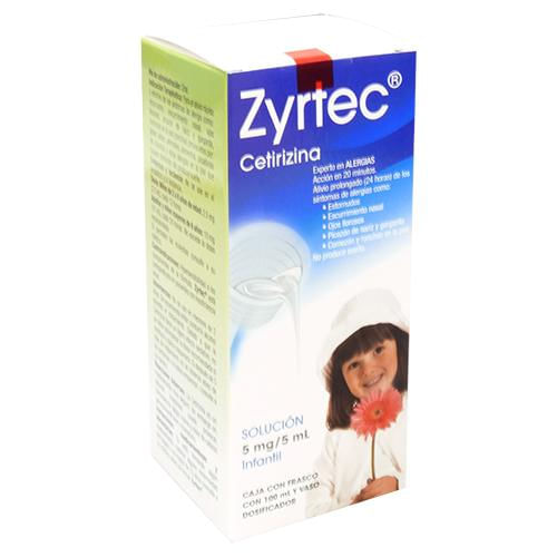 Zyrtec Solución 5Mg/5Ml 100Ml (Cetirizina)