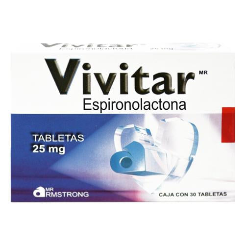 Vivitar 25Mg Con 30 Tabletas (Espironolactona)