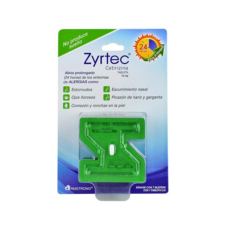 Zyrtec 10Mg Con 7 Tabletas (Cetirizina)