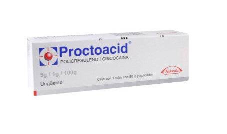 Proctoacid Ung 5G/1G 100G (Policresuleno/Cincocaina) - WeCare Pharma