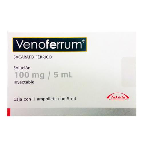 Venoferrum 100Mg/5Ml Con 1 Ampulas (Sacarato Ferrico)