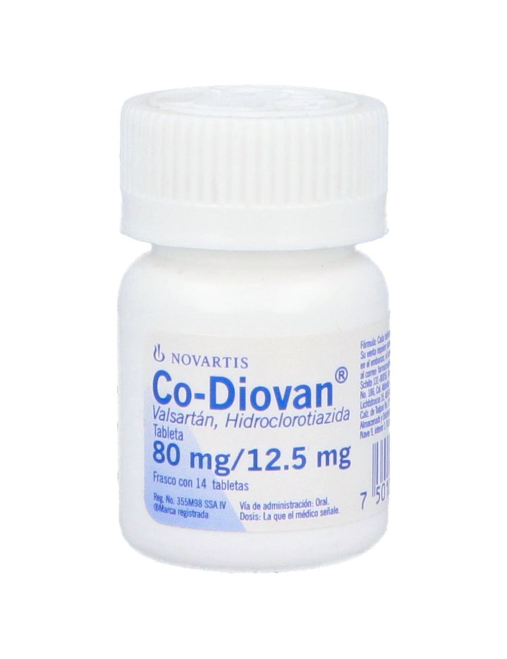 Co-Diovan 80Mg/12.5Mg Con 14 Tabletas (Valsartan/Hidroclorotiazida)