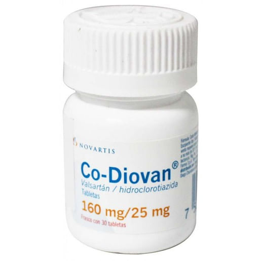 Co-Diovan 160Mg/25Mg Con 30 Tabletas (Valsartan/Hidroclorotiazida)