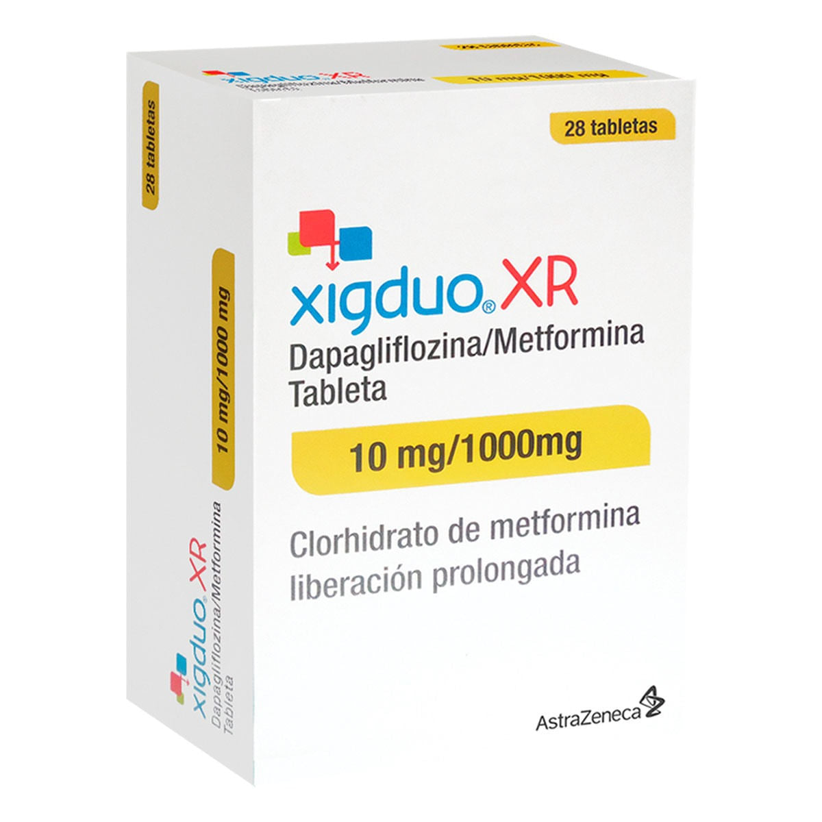 Xigduo Xr 10Mg/1000Mg Con 28 Tabletas (Dapagliflozina/Metformina)