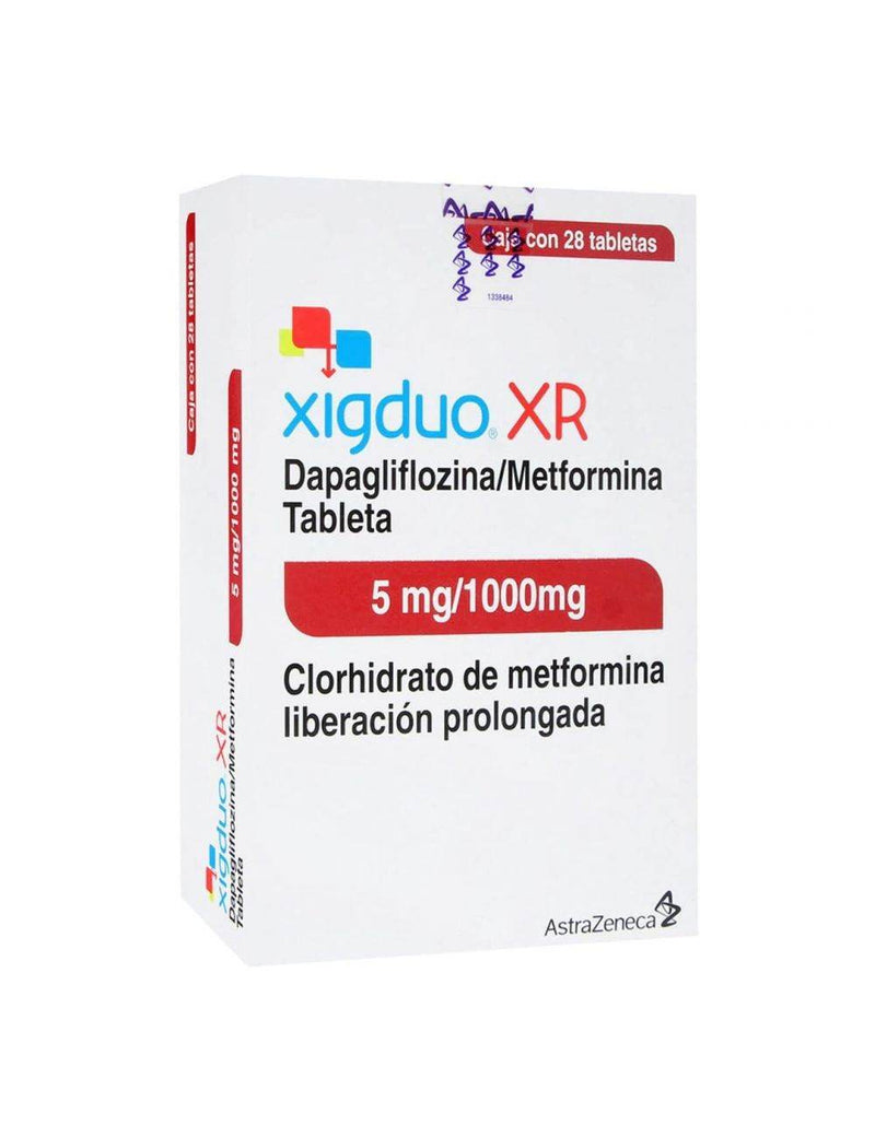 Xigduo Xr 5Mg/1000Mg Con 28 Tabletas (Dapagliflozina/Metformina) - WeCare Pharma