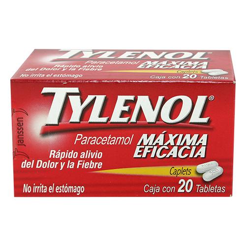 Tylenol 500Mg Con 20 Tabletas (Paracetamol)