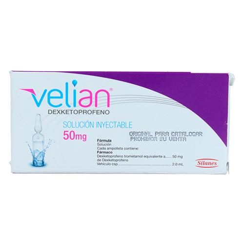 Velian 50Mg/2Ml Con 3 Ampulas (Dexketoprofeno)